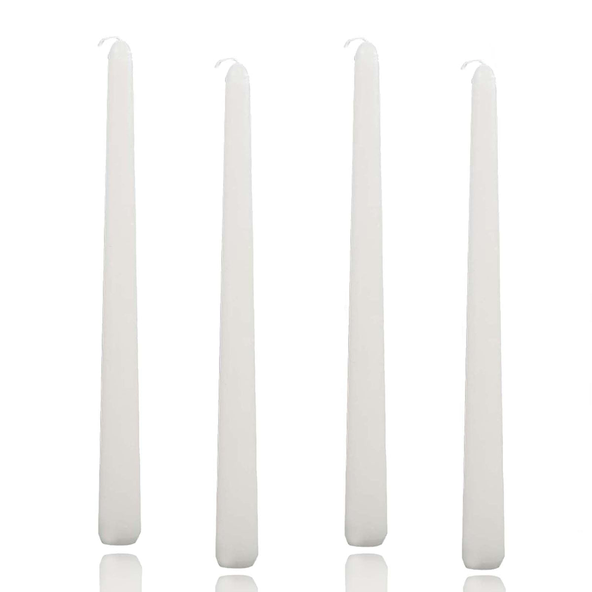 10 inch White Taper Candles-Set of 4 Tapered Candle, Tall Candlesticks,Home Dinner Candle, Party, Wedding, Halloween, Christmas Candles (9.9 inch, White)