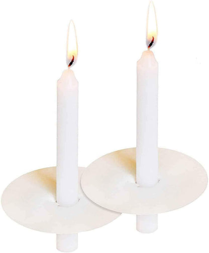 200 Church Candles with Drip Protectors for Devotional Candlelight Vigil Service, Box of 200 Candles,5" H X 1/2" D, No Smoke,Unscented White.