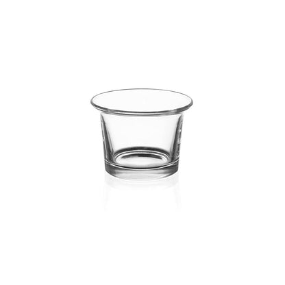 WGV Flare Lip Cylinder Tea Light Votive Candle Holder 2.4" W x 1.75" H, Clear Oyster Glass Cup, Small Accent Decor, 1 Pc