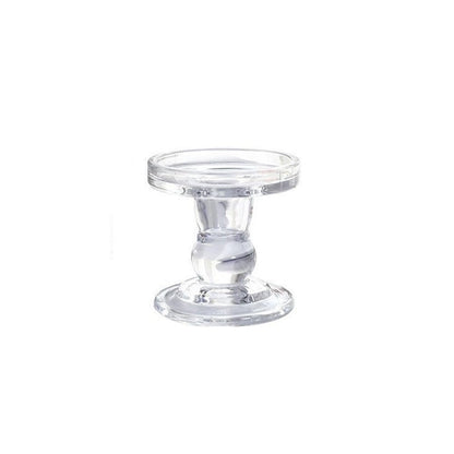 YUHUAWF Candle Holderss Glass Candle Holder, Candlelight Dinner Decoration, Aromatherapy Candle Holder Decorative Candlestick(Small)