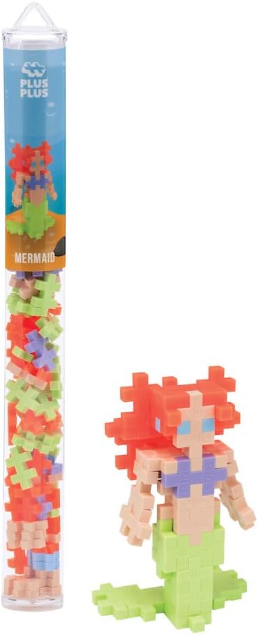 PLUS PLUS Building Block Playset Kit Themed Figures 3D Puzzle Fun Stem Toys for Kids 350 Mini Interlocking Pieces - 5 Tube Bundle Fantasy