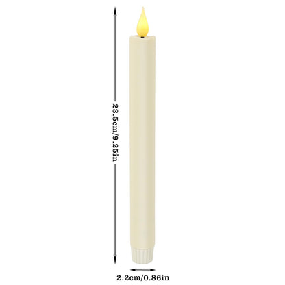 24-Pack Flameless Taper Candles, 9.25 Inch Battery Operated LED Candlesticks with Remote & Timer - Realistic Flickering Flame, Warm Ivory, Safe Smokeless for Wedding Christmas Church Party Home Decor