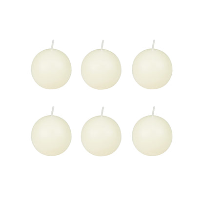 3 Inch Pale Ivory Ball Candles