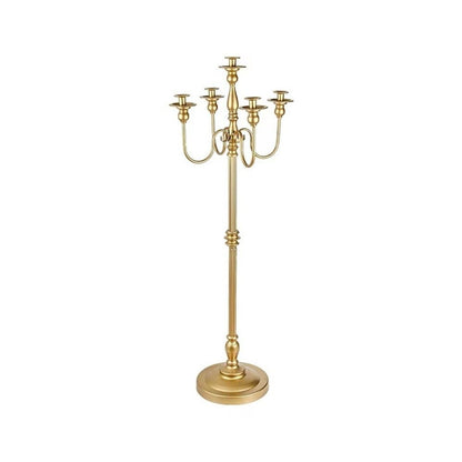cfycfy987 Candelabra Retro Floor-Standing Tall Candlestick Wedding Arrangement Metal Five-Head Candle Holder Candle Sticks Holder(Large)