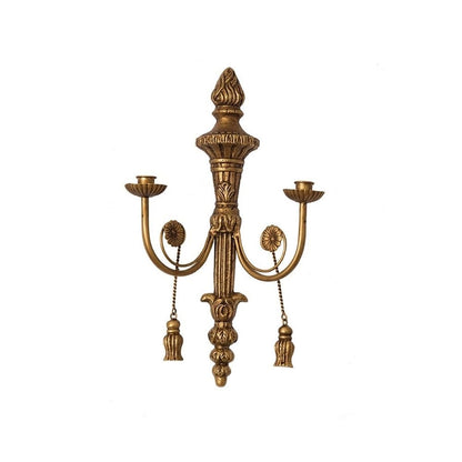 cfycfy987 Candelabra Retro Wall Decoration Candlestick Home Living Room Light Luxury Old Iron Candle Holder Candle Sticks Holder