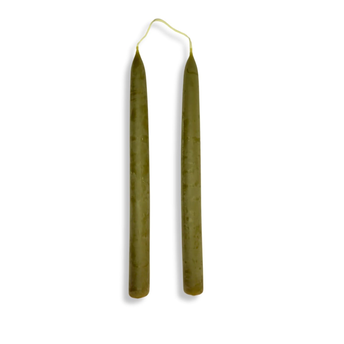 Candlestock Beeswax Taper Candles – Standard 7/8" Diameter, Pure 100% Natural USA Beeswax, Cotton Wick, Dripless, Long-Burning, Handmade in Woodstock, NY- 10 Inches - 1 Pair (2 Candles) - Sage