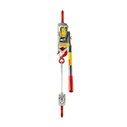 Lug-All 3000-10 Industrial-Grade Cable Come Along Ratchet Winch Hoist Featuring Double or Single Line Lift Capabilities With 1 1/2 Ton Capacity