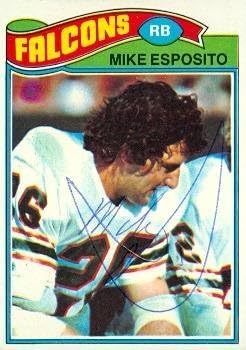 Sports Memorabilia Mike Esposito Autographed Football Card (Atlanta Falcons) 1977 Topps No.294