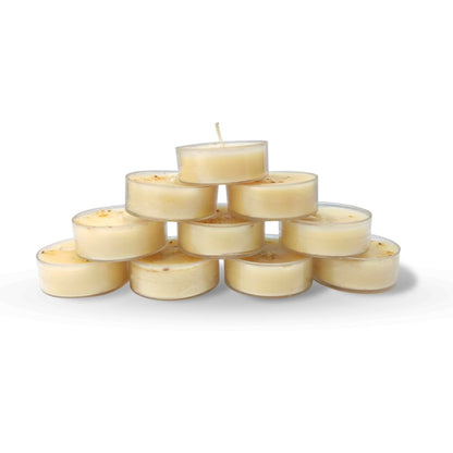 HEM Palo Santo Scented Tealight Candles (10 Pack, 5 Hr Burn) - Natural Soy, Non-Toxic, Long Lasting, No Smoke