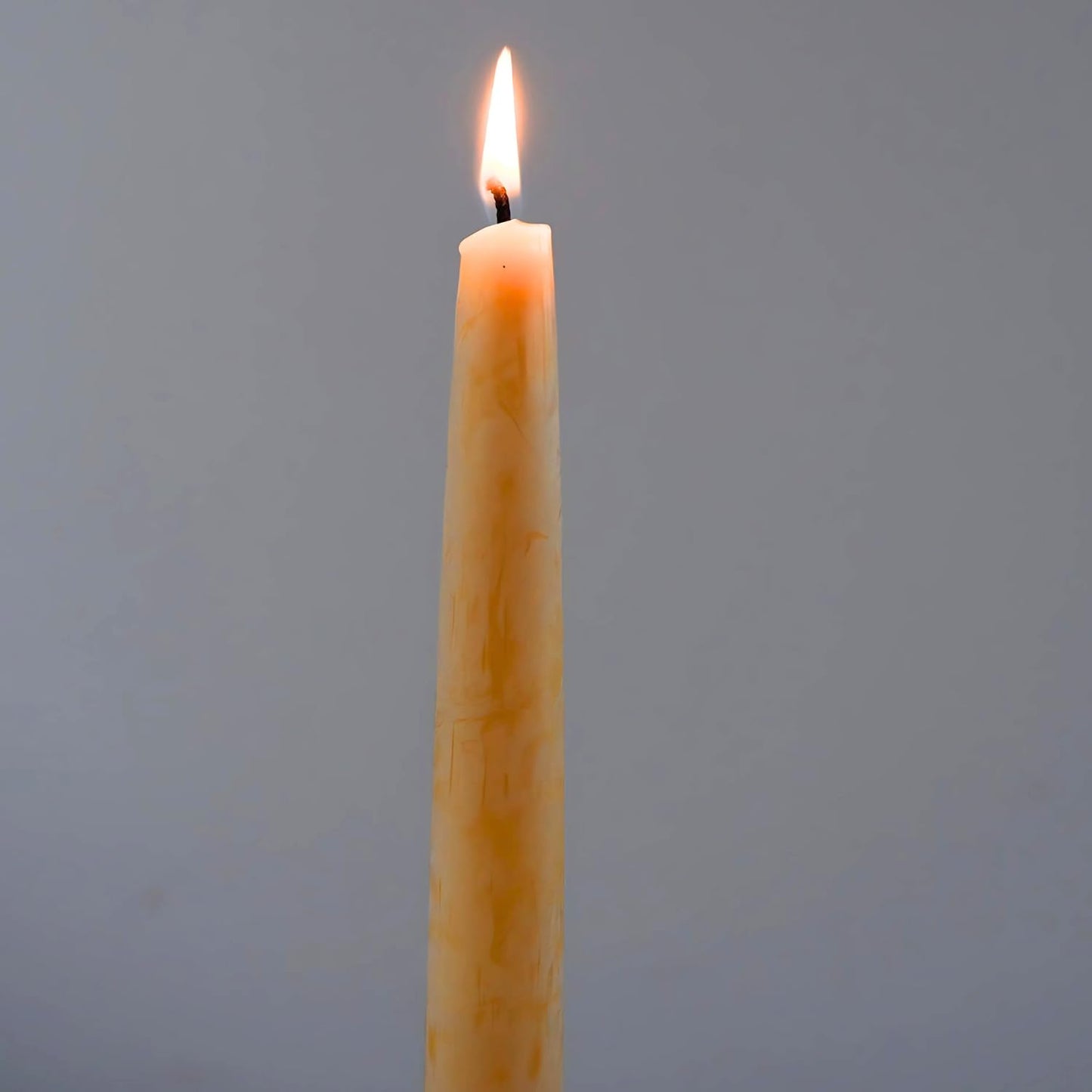 Candlestock Beeswax Taper Candles – Standard 7/8" Diameter, Pure 100% Natural USA Beeswax, Cotton Wick, Dripless, Long-Burning, Handmade in Woodstock, NY- 8 Inches - 1 Pair (2 Candles) - Natural