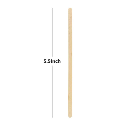 KTOJOY 5.5inch Wooden Coffee Stirrers, 500 Count Disposable Stir Sticks for Coffee & Cocktails, Wooden Beverage Mixer with Smooth Ends, Swizzle Drink Sticks