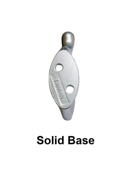 QCAA Premium Quality Heavy Duty Coat and Hat Hook Hanger, 3-3/8", Zinc Die Cast, Satin Nickel, 20 Pack, Made in Taiwan