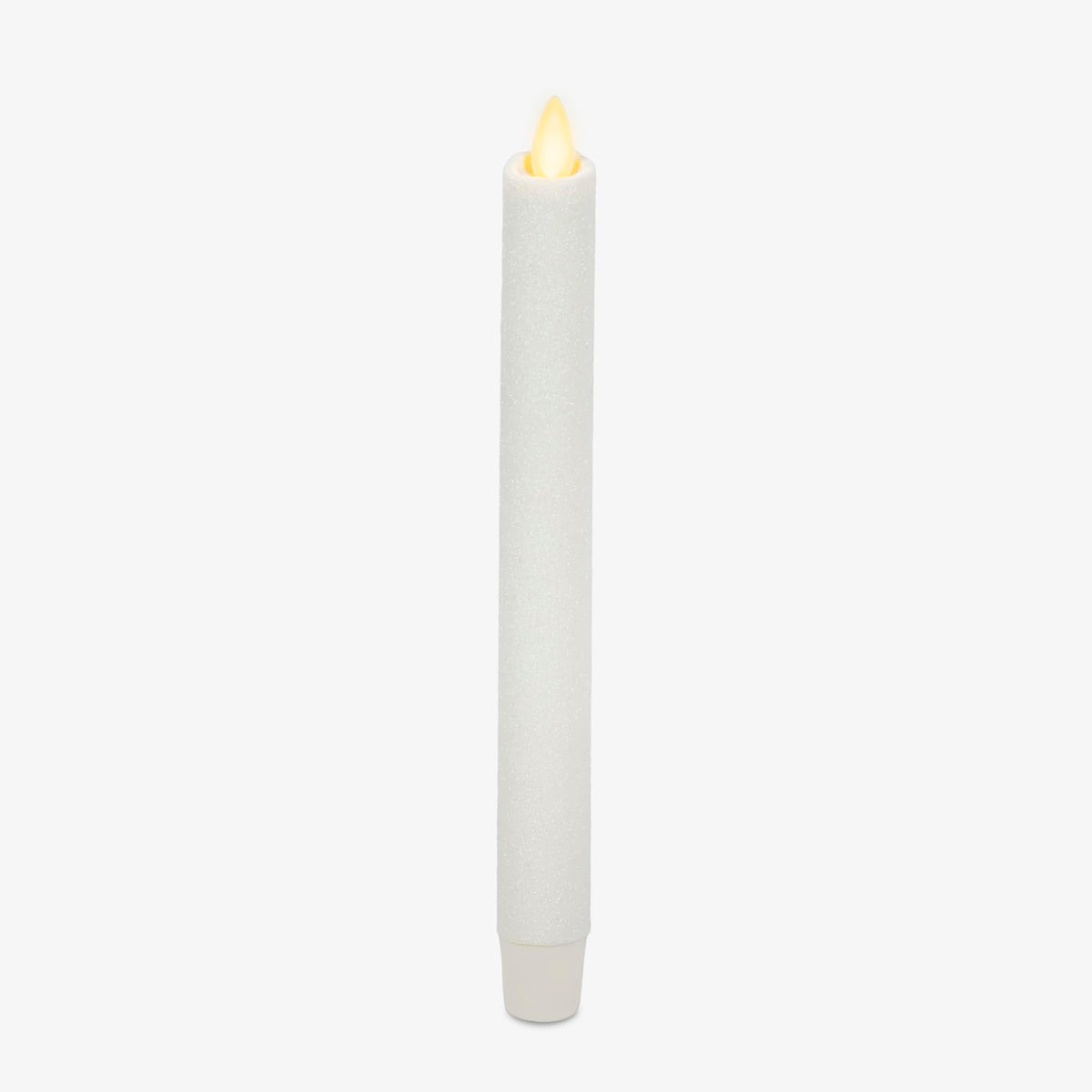 Luminara Glitter Flameless Candle Taper - 1" x 9.5" (White)