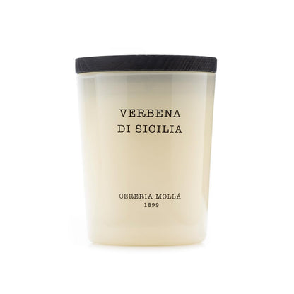 CERERA MOLLA 1899 | Mini Verbena di Sicilia Candle | Aromatic 1 Wick | 20 Hours Burn Time | Natural Fragrances | Recyclable Packaging | Artisan