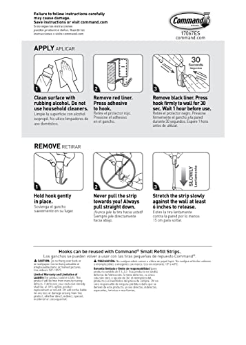 Command Small Wire Toggle Hooks, 16 Hooks and 24 Command Strips, Damage-Free Hanging Wall Hooks with Adhesive Strips, No Tools Adhesive Hooks for Hanging, Organization and Storage, Holds up to 0.5 lb