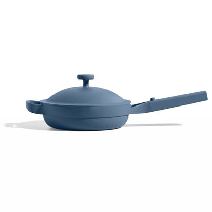 Our Place Mini Always Pan | 8.5" Ceramic Pan with Modular Lid & Beechwood Spatula | Patented 10-in-1 Nonstick, Non-Toxic Cookware Made Without PFAS | Induction & Oven-Safe up to 450°F | Blue Salt