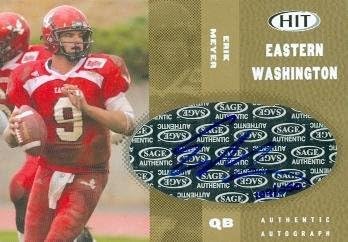 Autograph Warehouse 62062 Erik Meyer Autographed Football Card Eastern Washington 2006 Sage Hit Rookie No. A24