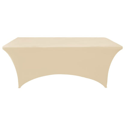 ZarzaaSik 2-Pack 8ft Spandex Table Covers for Rectangle Folding Tables - Washable Elastic Tablecloth - Ultimate Fitted Table Protector for Birthday Parties, Trade Shows, Banquet