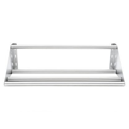 Restaurantware Kitchen Tek 42 x 18 x 11.3 Inch Commercial Kitchen Rack 1 Tubular Kitchen Sink Wall Shelf - Wall Mounted Sturdy Stainless Steel Commercial Kitchen Shelf 154-lb Capacity
