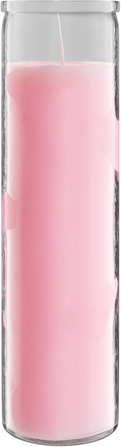 Aspen Brands Blessed Sanctuary Devotional Prayer Candle Religious Candle, (Pink, 12 Pack)
