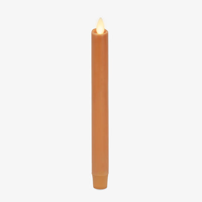 Luminara - Flameless Battery Operated Taper Candle - Sunlit Honey - Pack of 1-1x9.5 - LED Flickering Flame - Realistic Safe for Home Kids and Pets
