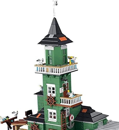 General Jim's Realistically Detailed Fisherman Harbortown Series City Modular Buildings 3452 Piece Three Level Lighthouse Construction Suite Building Blocks Bricks Set for All Building Levels