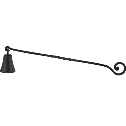 RTZEN Antique Bell Candle Snuffer - Handcrafted Decorative Rustic Wrought Iron Candle Extinguisher Candlesnuffer with Long Handle - Unique Black Matte Farmhouse Decor Accessories Gift