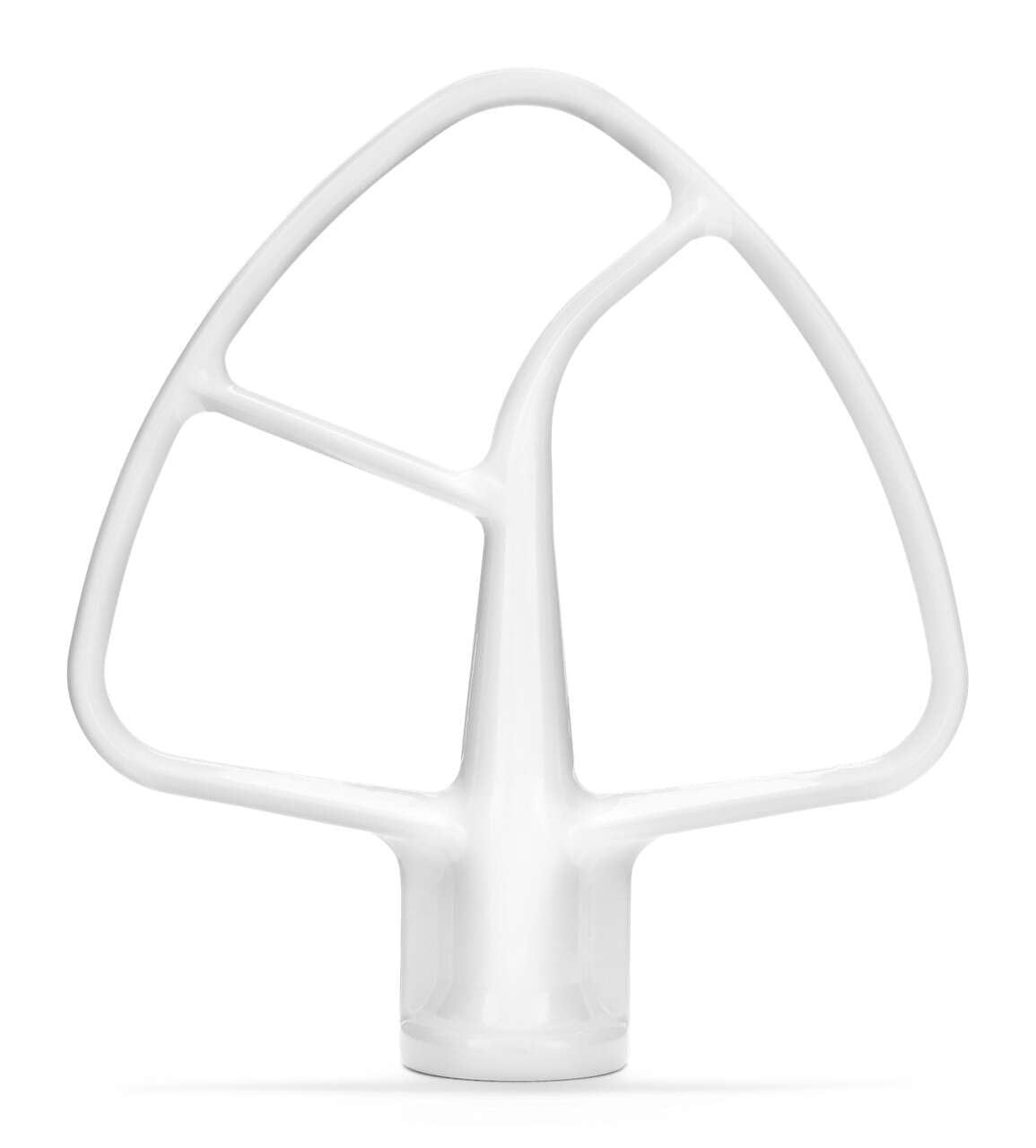 KitchenAid KSMPRA Stand Mixer Attachment Pasta Roller & Cutter, 3-Piece Set, Stainless Steel & K45B Coated Flat Beater, White, 4.5 Qt