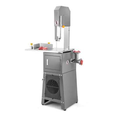 Hoteche 10-Inch Commercial Electric Meat Bandsaw - 550W, 9.5" Cutting Depth, 10" Cutting Width Ideal for Meat, Bone, and Frozen Food Processing