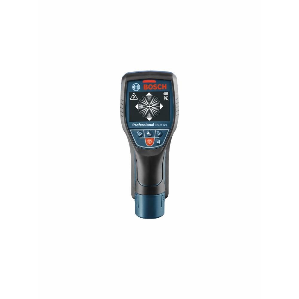 BOSCH D-TECT120 Professional Wall Scanner and Floor Radar, Multi-Material Stud Finder for Wood, Metal, and Live Wire Detection (Includes Battery and Charger)