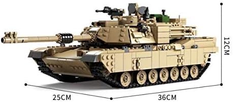 General Jim's 2-in-1 Military Brick Building Set – WWII US Army M1A2 Tank or Humvee with Rotating Turret Adjustable Gun &amp Accessories – 1463-Piece Model for Military Collectors Teens &amp Adult