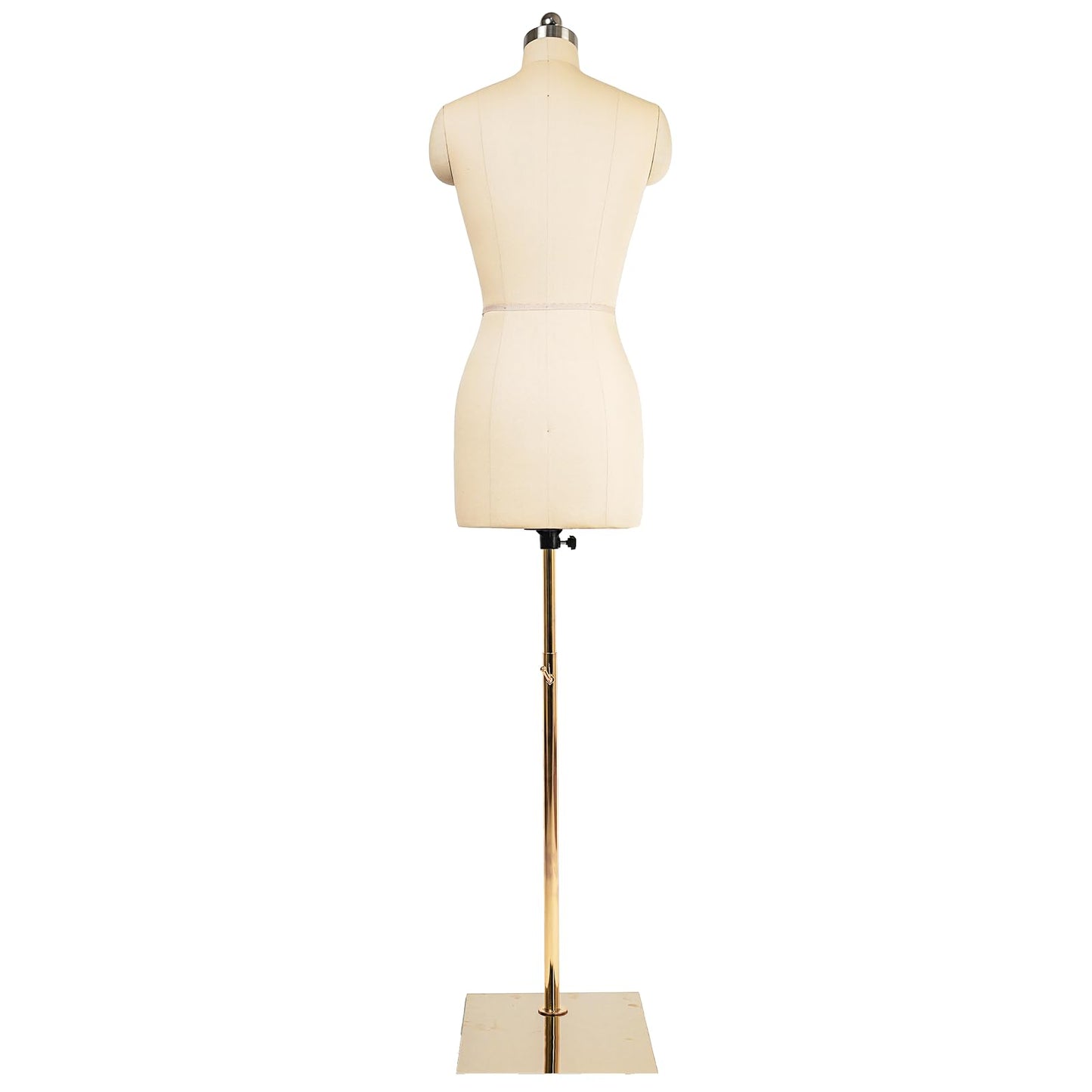 lavandeform Female Dress Model Torso Body Clothing Forms,Sewing Mannequin Foam Body for Pinning.Height Adjustable Stand. (Beige, 6)
