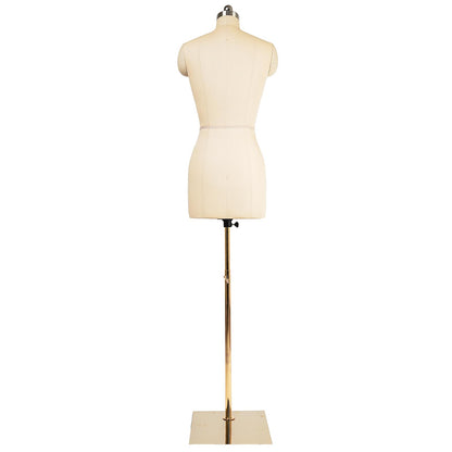 lavandeform Female Dress Model Torso Body Clothing Forms,Sewing Mannequin Foam Body for Pinning.Height Adjustable Stand. (Beige, 6)