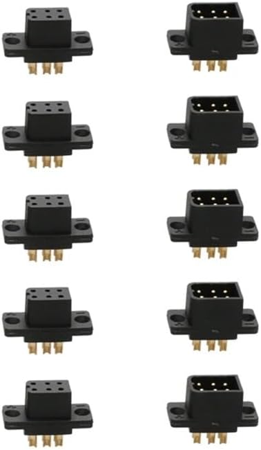 5Pairs Fixed Wing Aircraft Model JY6P JY12P 6 Pin/12 Pin Quick Release Male Female Plug Brushless Motor Servo RC UAV Connector(5pairs JY6P)