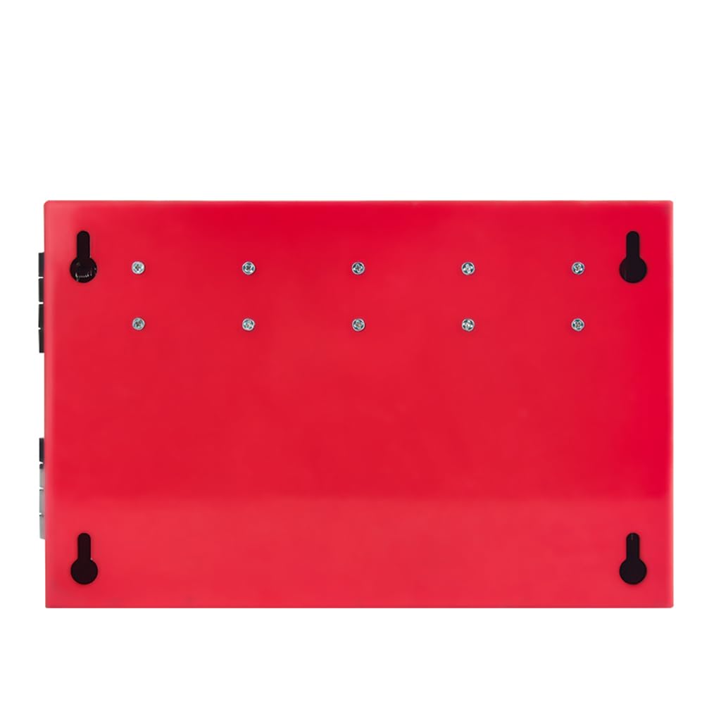 Lockout Tagout Group Lock Box, Wall Mounted Loto Lock Box, Red Padlock Box Group Station with 12 Locking Holes,Visual Acrylic Window Safety Lock Case