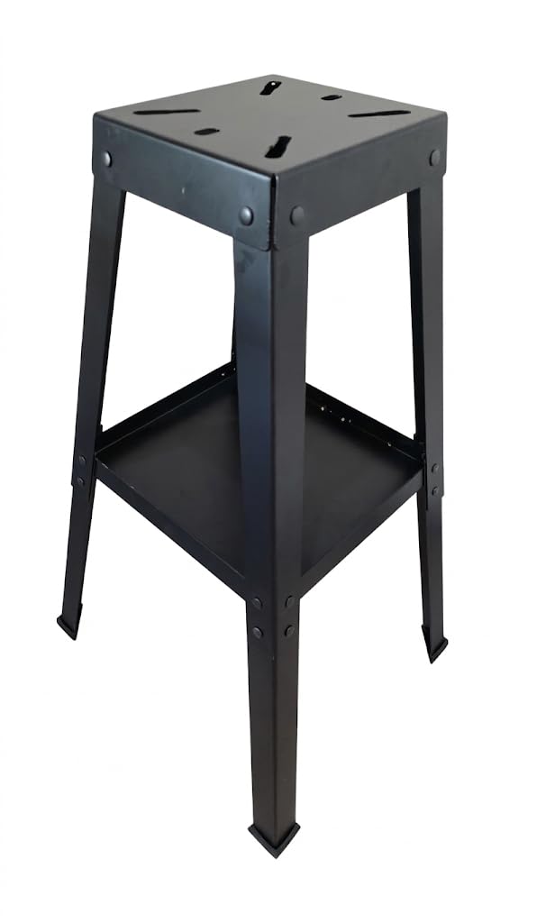 Universal 4 Legs Bench Grinder Buffer Vise Stand with Tool Tray Grinder Stand (Powder Coated Black)