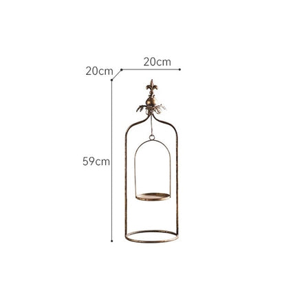 Candlestick Holders Creative Old Candlestick Elegant Candle Holder Restaurant Tabletop Iron Ornaments Candle Holders