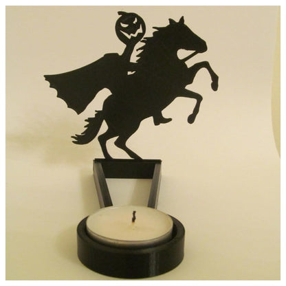 vrsquer Halloween Funny Shadow Stand Candle Holder Table Décor Candle Jars with Witch Skeleton Bat Monster Wolf Cat Pumpkin Table Centerpieces 1pc (color6)