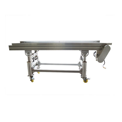 BREVELTION 59inch PVC Belt Conveyor Industrial Transport Equipment Height Adjustable 110V 120W White