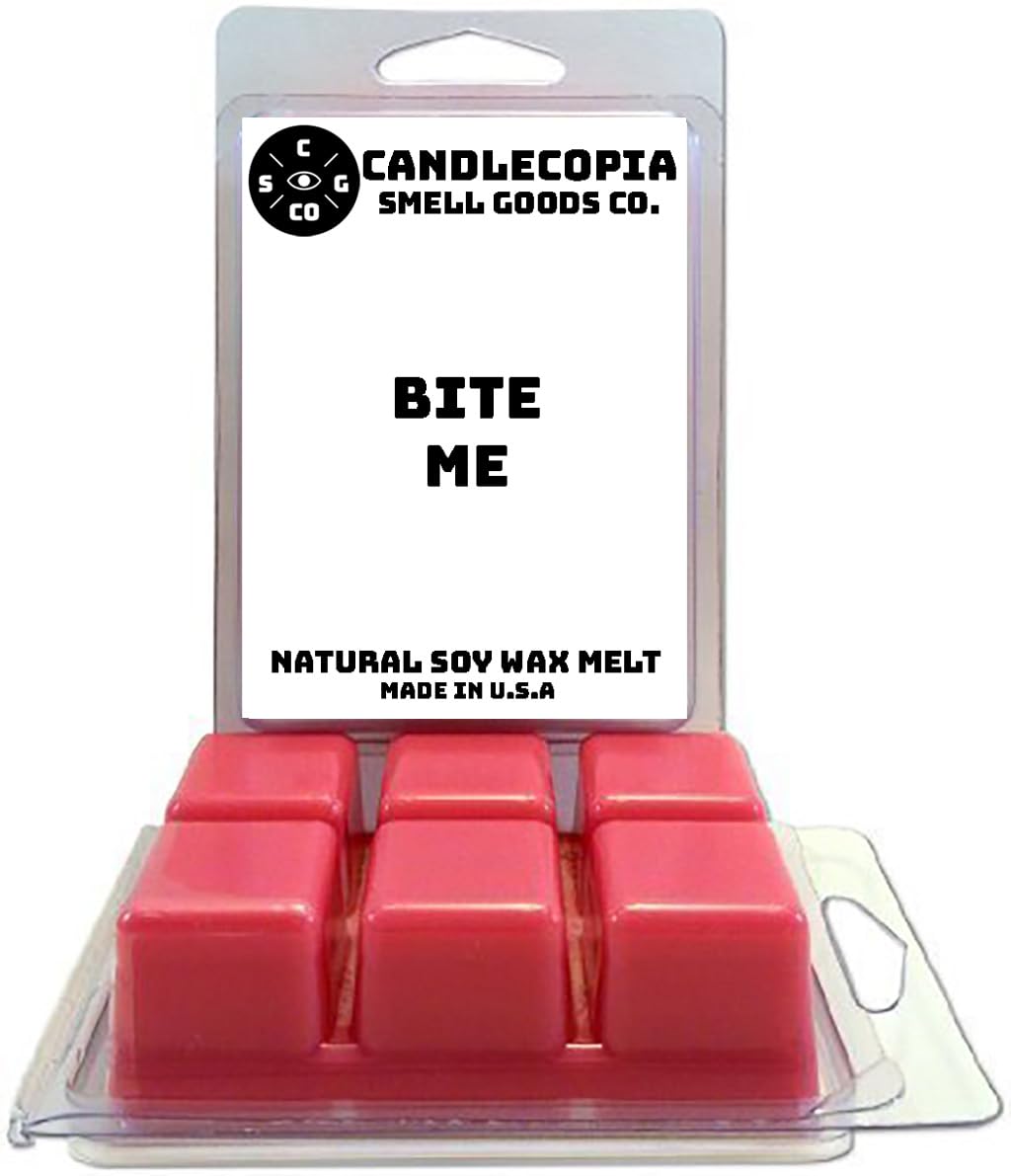 Candlecopia Bite Me Strongly Scented Hand Poured Vegan Wax Melts, 12 Scented Wax Cubes, 6.4 Ounces in 2 x 6-Packs