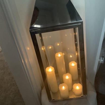 Eldnacele Flickering Flameless Candles with 6 Hour Timer Battery Operated (Battery Included) Dripping Real Wax LED Pillar Candles for Dinner Home Indoor Decor Christmas Holiday Decorations Set of 6