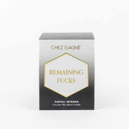 Chez Gagné Scented Coconut Wax Candle 11oz - 60-Hour Burn, Aromatherapy Candle with Giftbox, Luxury Candle, Ideal Gift for Home, Women, Men (Remaining F*CKS - Santal Intenso)