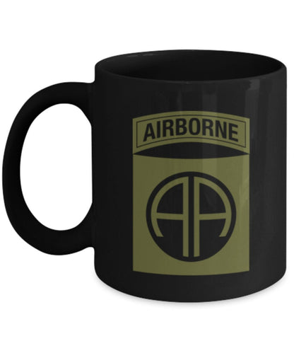 82nd Airborne Coffee Mug - BDU Green - Both Sides