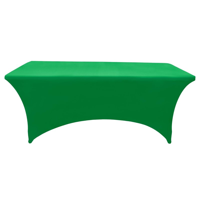 ZarzaaSik 6-Pack 6ft Spandex Table Covers for Rectangle Standard Folding Tables - Wrinkle Resistant Stretch Tablecloths - Ultimate Fitted Table Protector for Parties, Trade Shows, Wedding