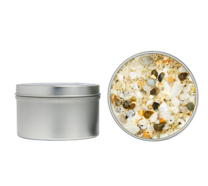 Full Moon Candle by New Moon Beginnings - Purification & Cleansing Candle - Crystal and Herb Candles - Aromatherapy Candles - soy candle, 8 Ounce Metal Tin