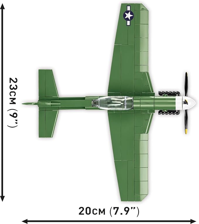 COBI Historical Collection North American P-51D Mustang Aircraft Building Set 150 Pieces