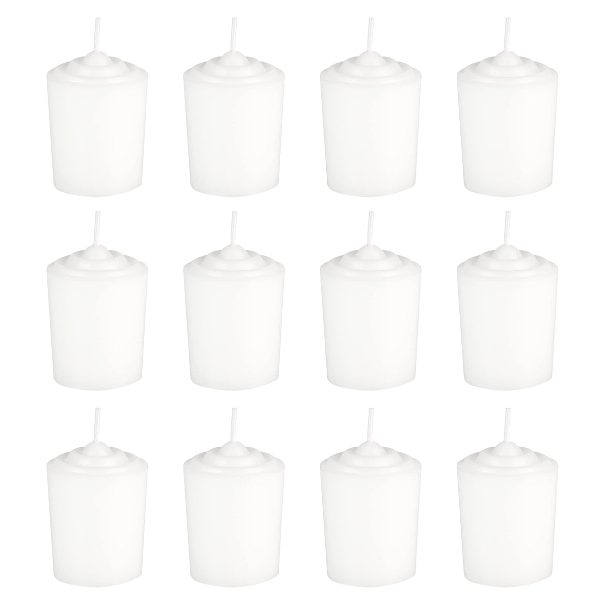 White Unscented 15 Hours Votive Candles