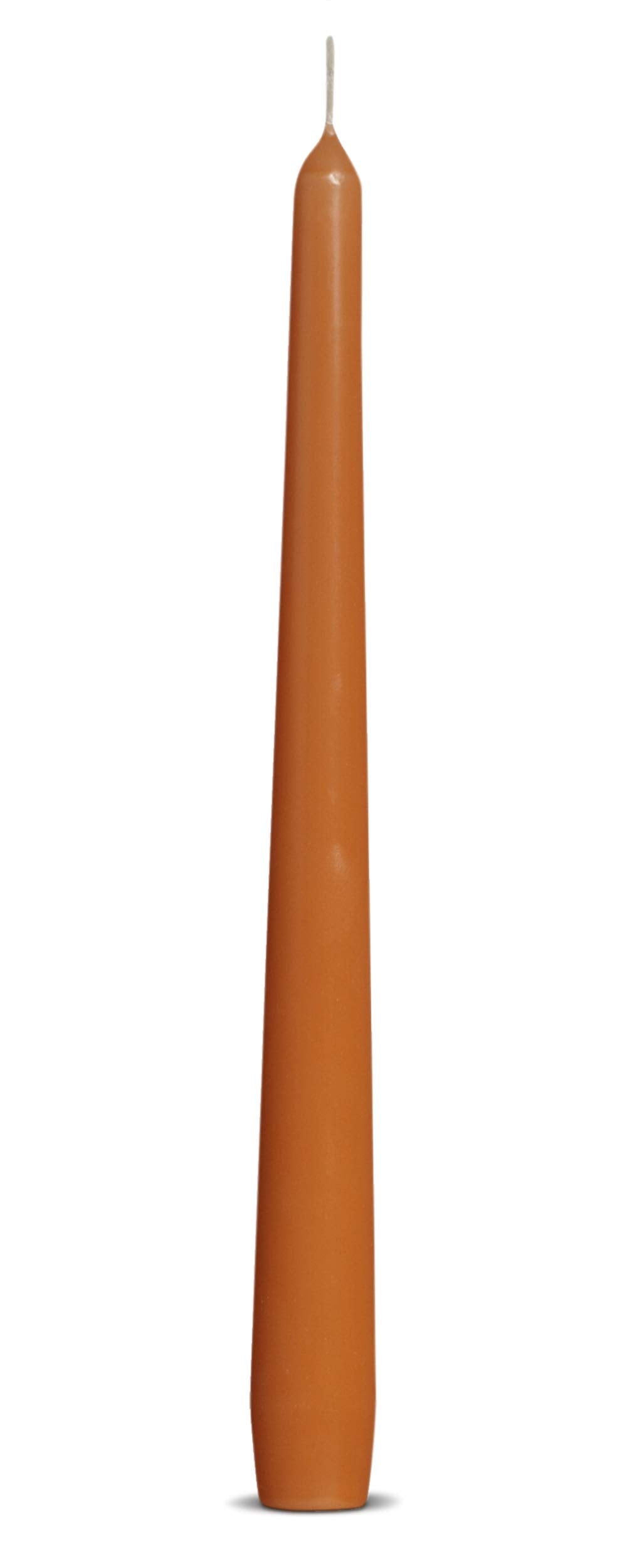 BOLSIUS Orange Taper Candles - 4 Pack Unscented 10 Inch Dinner Candle Set - 8 Hours Burn Time - Premium European Quality - Smokeless and Dripless Household Wedding, Party, and Home Decor Candlesticks