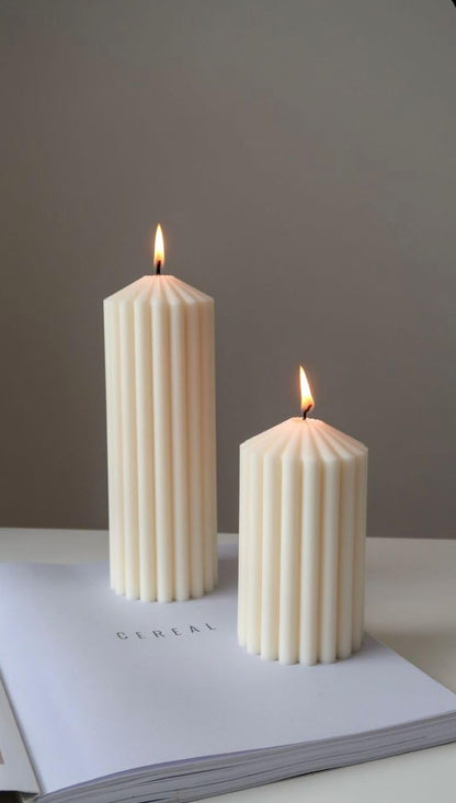 Pillar Candle 1 Pc (250g) | Long-Lasting Decorative Wax Candle for Home Décor, Meditation & Aromatherapy | Smokeless and Dripless Design for Relaxing Ambience