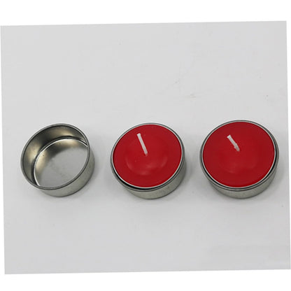 DOITOOL 10pcs Galvanized Iron Candlestick Tealight Candle Tins DIY Jars for Cosmetics
